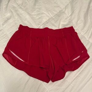 Lululemon Red hotty hot Shorts